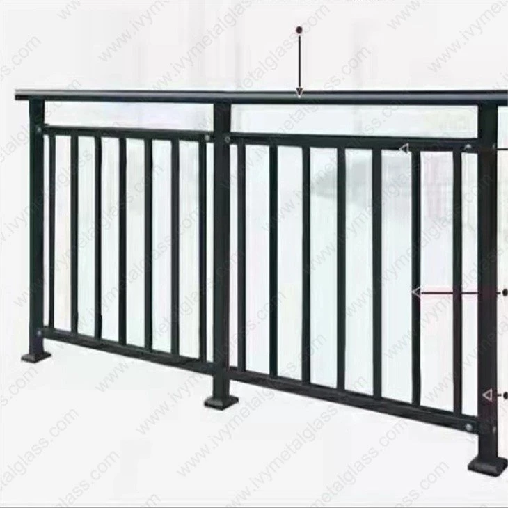 Balconi rheiliau Alwminiwm