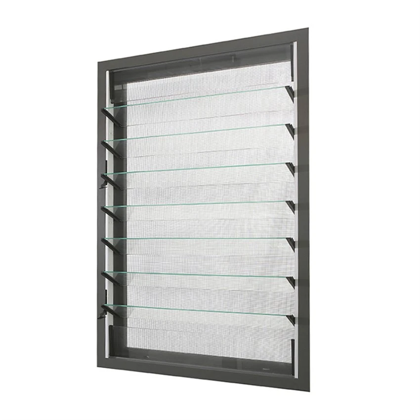 Louvers Alwminiwm gyda Gwydr