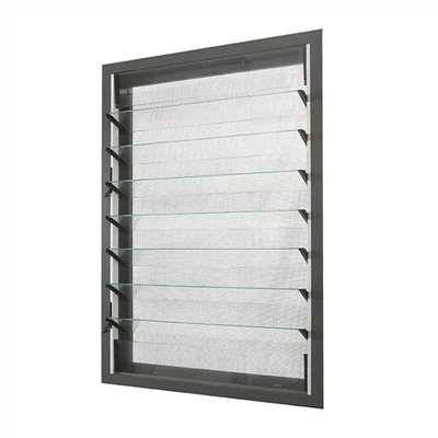 Louvers Alwminiwm gyda Gwydr